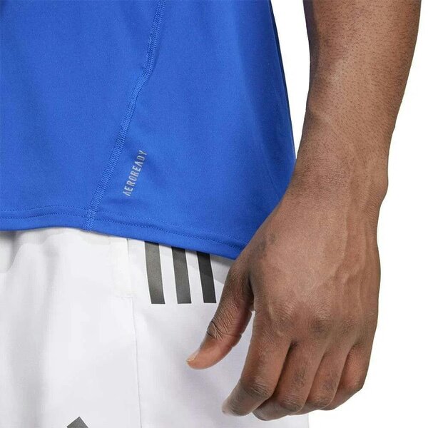 Adidas Adizero Essentials Mens Running Singlet Vest Blue IX2855