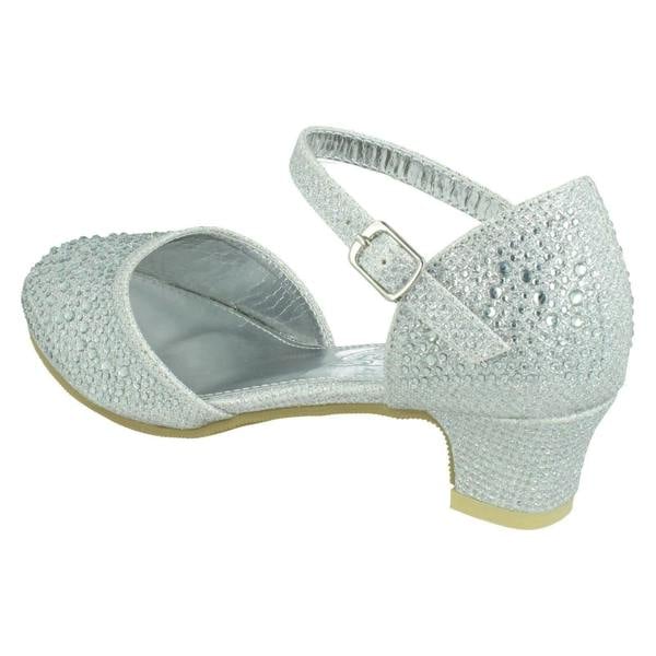 Spot On Girls Spot On Buckle Ankle Strap Glitter Shoes H3084