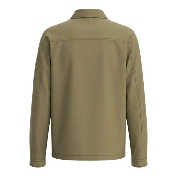 Hugo Mens Logo Cotton Overshirt - Green - 