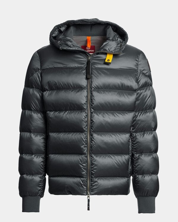 Parajumpers Pharrell Mens Hooded Down Bomber Jacket - Nine Iron 765