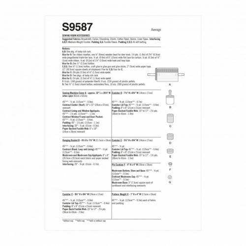 Simplicity Sewing Pattern 9587 OS (One Size Only) - Intermediate