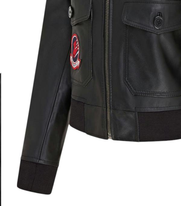 Infinity Leather Women's A2 Top Gun Leather Bomber Jacket-Sunbury