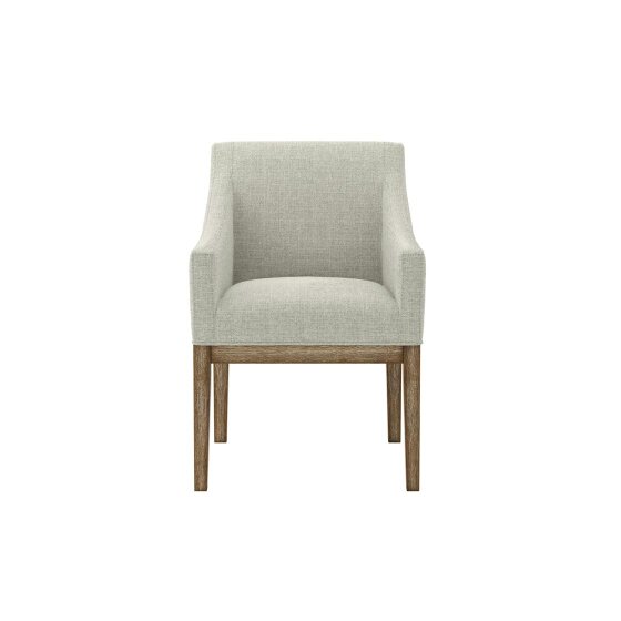 Wyld Haus Athenry Upholstered Linen Effect and Natural Wood Dining Chair