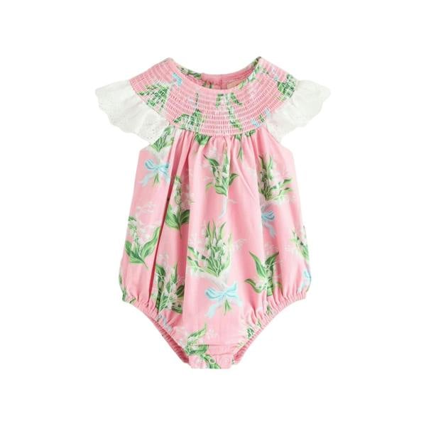 Cath Kidston Baby Girls Printed Broderie Romper - Pink - 