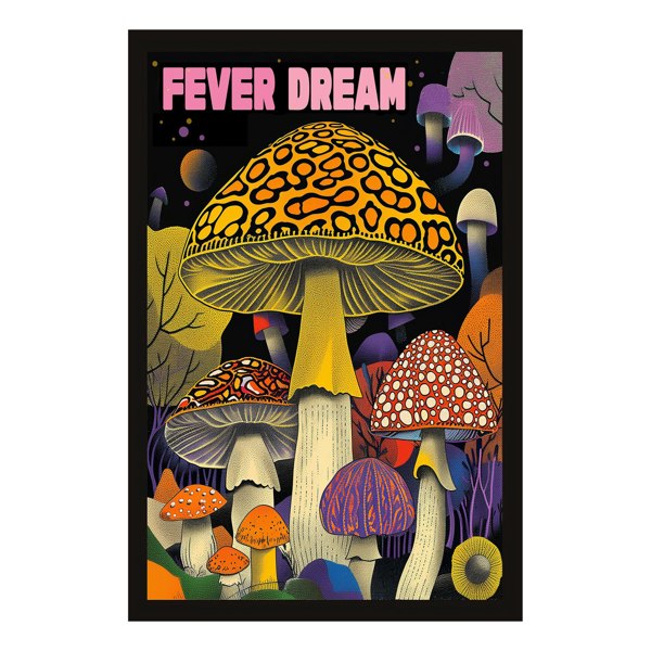 Fever Dream Trippy Mushroom Tea-Towel