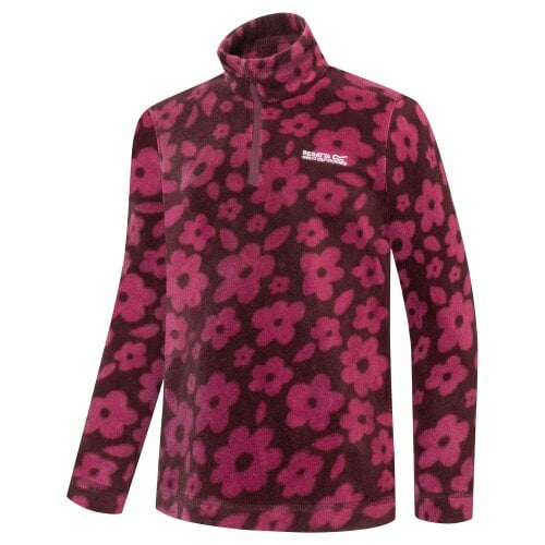 Regatta Great Outdoors Kids Hot Shot II Half Zip Fleece Top - Fig/Violet