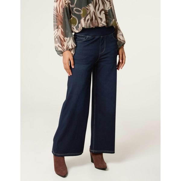 Blue Vanilla Elasticated Washed Jeans