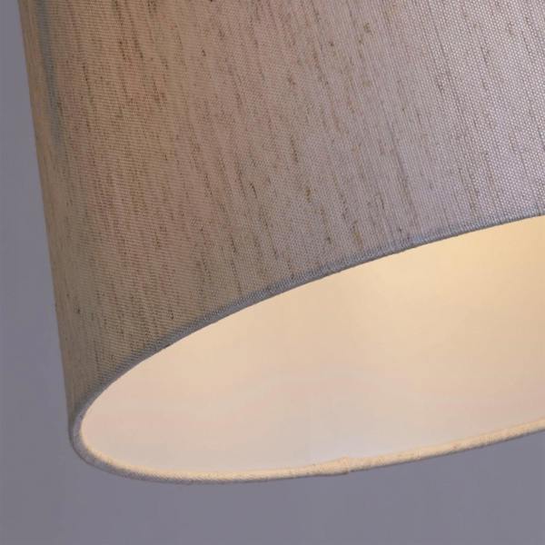 Lighting Collection Taupe Tappered Linen Shade D30Cm