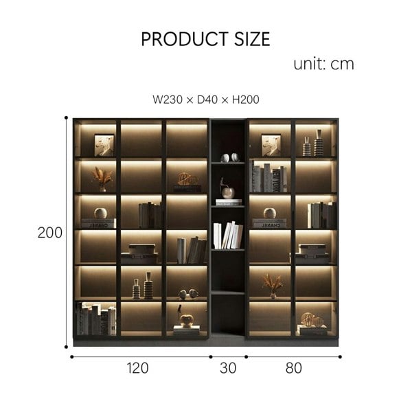 Rit Concept Kauffman Wine Storage With Glass Doors, Display Cabinet