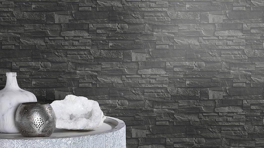 Faux Slate 3D Effect Wallpaper