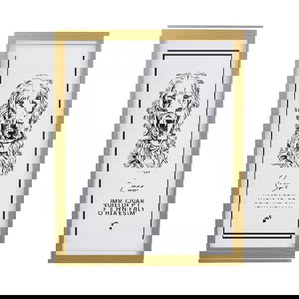 Personalised Memento Company Personalised Dog Breed Oak Framed Print