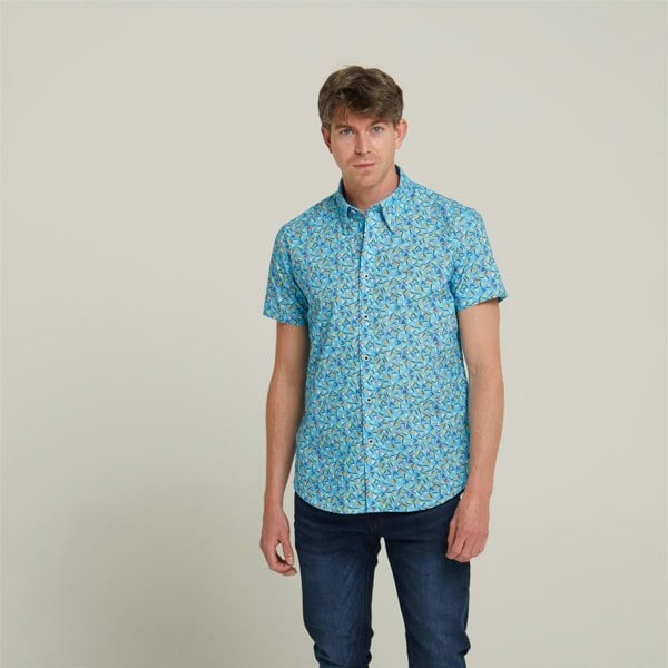 Gabicci V52GW05 Mens Lagoon Woven Print Shirt Gabicci Vintage - THAMES