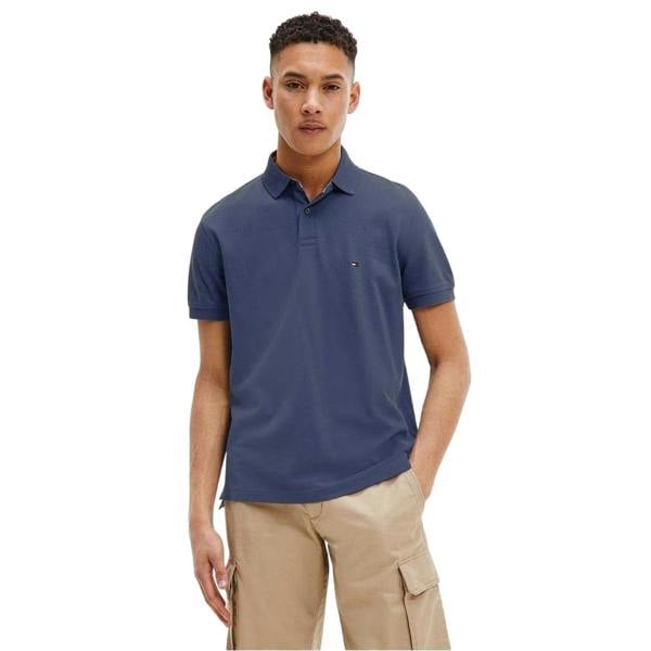 Tommy Hilfiger Mens 1985 Embroidered Logo Polo Shirt - Navy - 