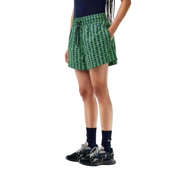 Lacoste Womens/Ladies Monogram Wide Leg Shorts - Multicoloured - 