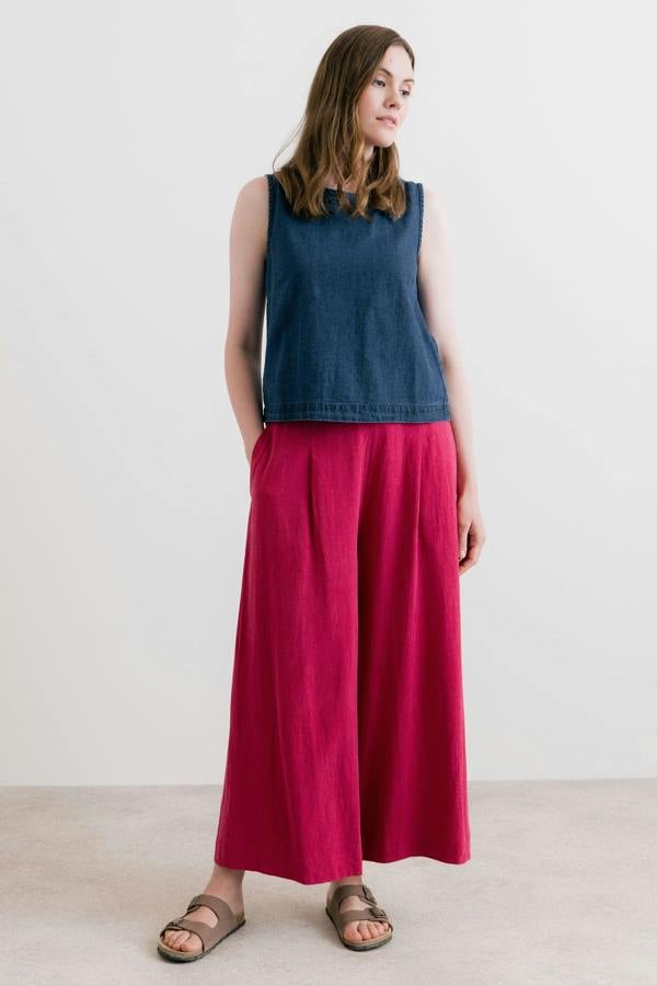 Lily & Me Cora Denim Button Back Vest