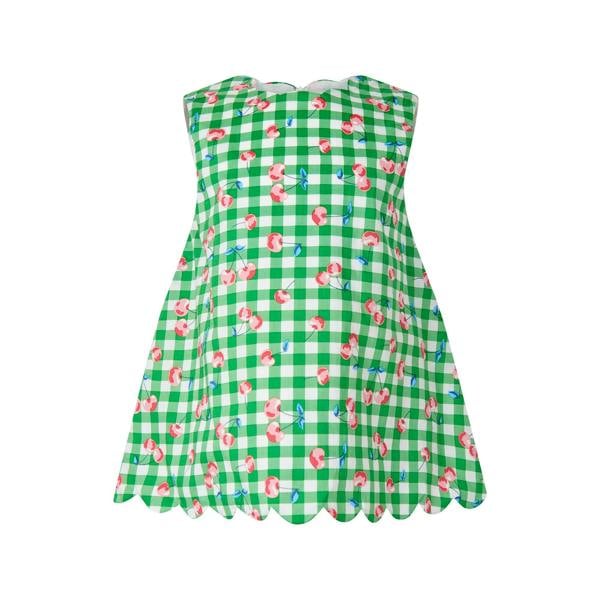 Rachel Riley Cherry Check Scalloped Top & Short Set