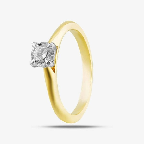 T. H. Baker 18ct Yellow Gold 0.70ct Brilliant Cut Diamond Solitaire Ring 10638/18PT/M0.70 (M)