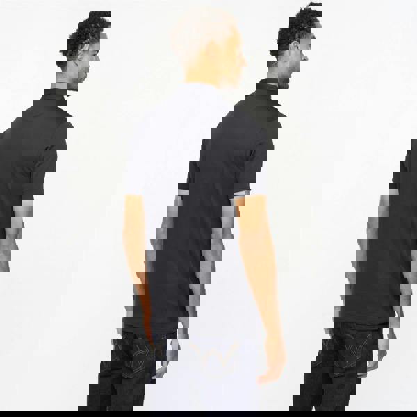 Gabicci V55GX01 Mens Paddy Oxford Stripe Jersey Polo Shirt Gabicci Vintage - NAVY