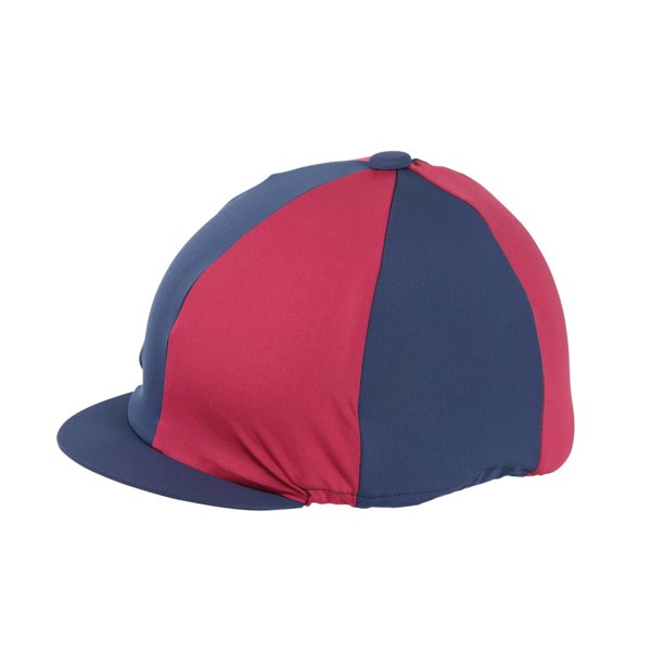 Shires Hat Cover - Navy/Raspberry