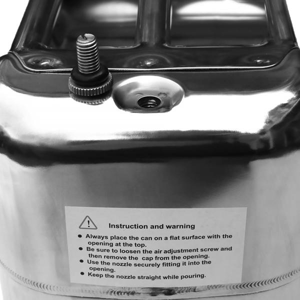 WINCHMAX Jerry Can 20ltr Stainless Steel. Fuel, Petrol, Diesel, Water. Compact Pattern.