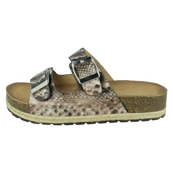 Spot On Ladies Spot On Snake Print Mules F10956