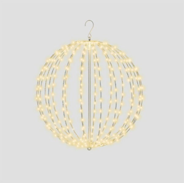 Xmas Haus 40cm 256 Warm White LED metal Hanging Ball