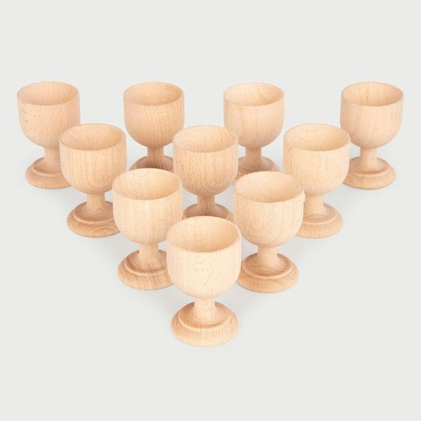 tickit Natural Wooden Egg Cups