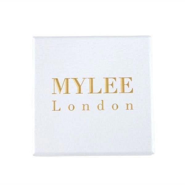 Sterling Silver Embedded Crystal Heart Stud Earrings - MYLEE London