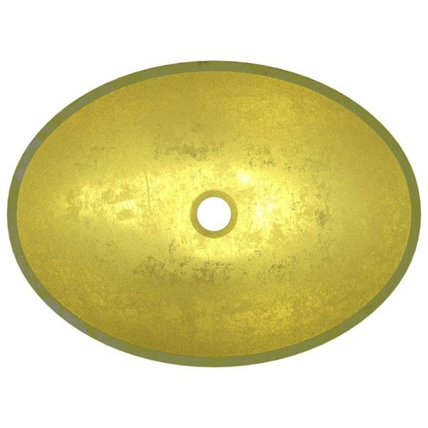 Berkfield Basin Glass 50x37x14 cm Gold