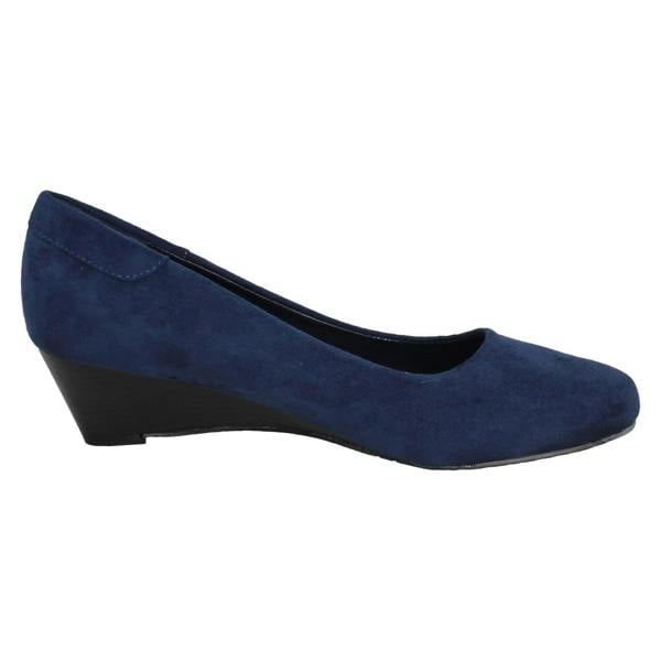 Spot On Ladies Spot On Low Wedge Court Shoes