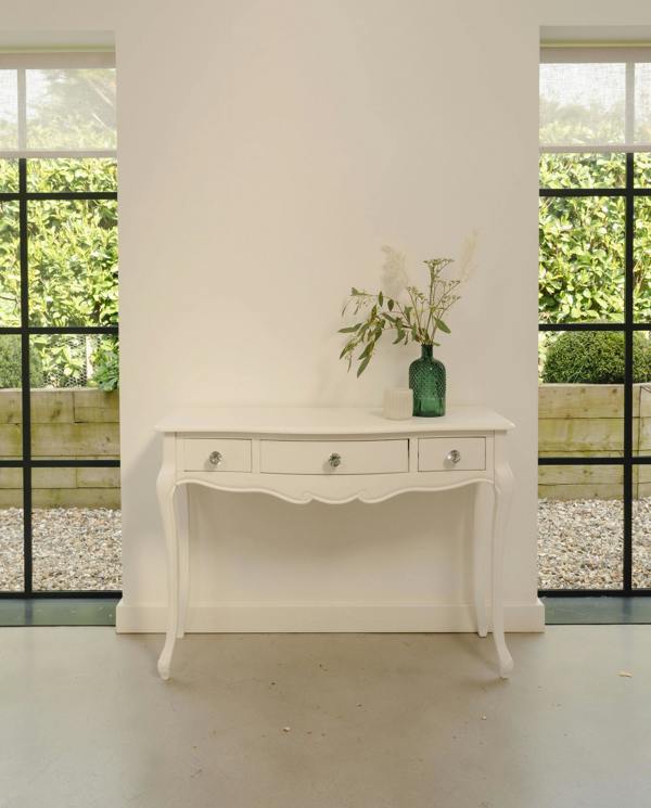 Statement Furniture Juliette French Dressing Table with Drawers and Crystal Handles