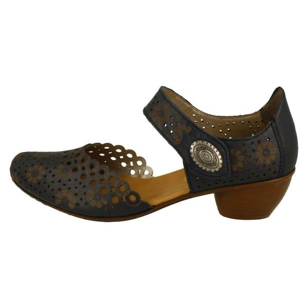 Rieker Ladies Rieker Punched Detailed Summer Shoes 43753