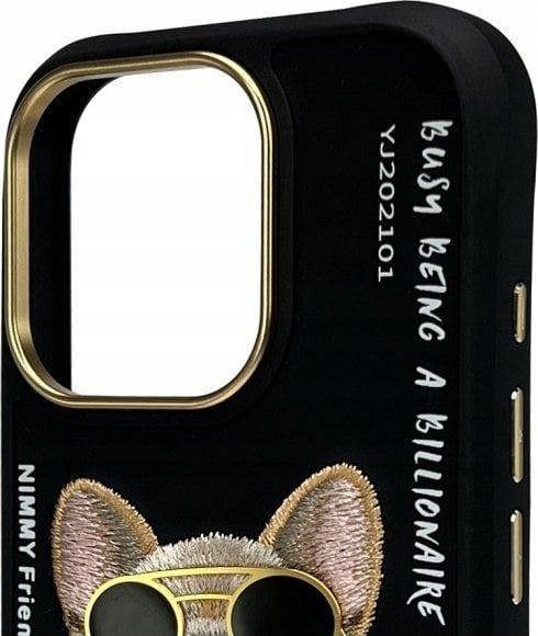 Nimmy Friends Glasses Cool Dog Case for iPhone 16 Pro 6.3" Black - N-YJ-iP16-Pro-01