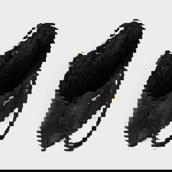 Assots London 'URBAN TOTE' Black Pebble Grain Real Leather Work Tote Bag