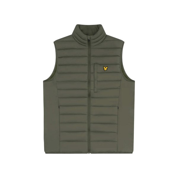 Lyle & Scott Mens Stretch Quilted Sports Gilet - Cactus Green