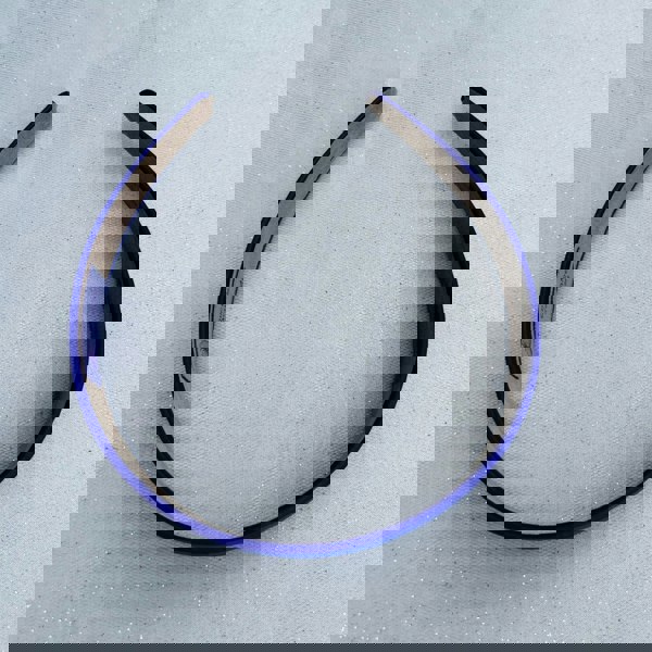 Royal blue hairband, smooth satin finish, bold deep blue shade, padded structure, sleek minimalist design, versatile fashion accessory
