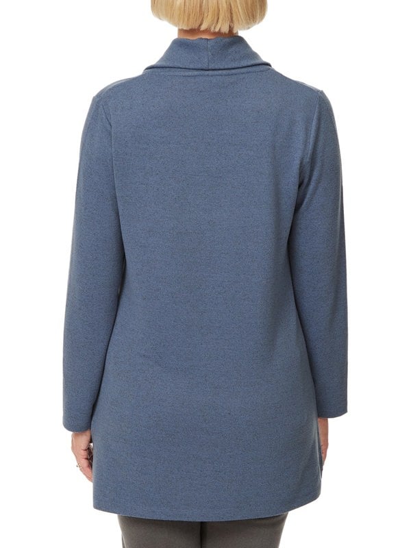 PennyPlain Tunic Cowl Neck Top - Sky