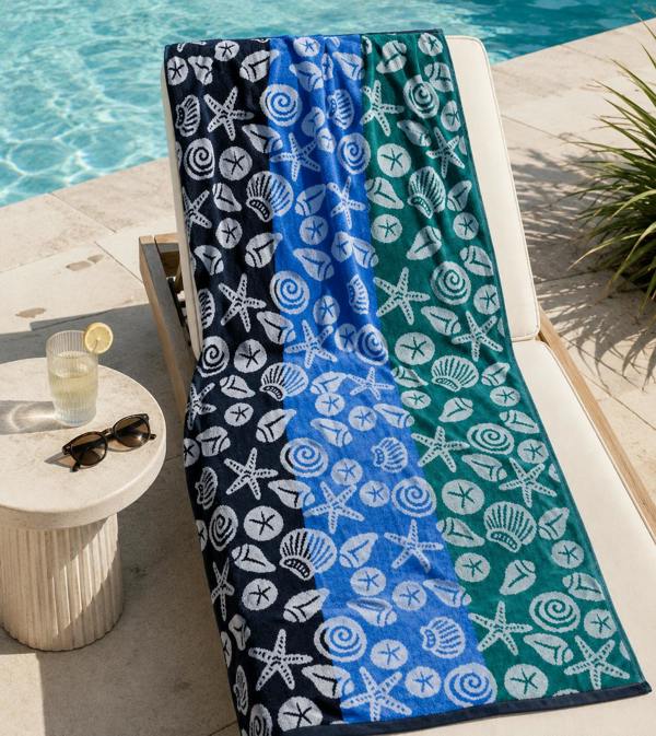 Bellissimo Home Eco Friendly Recycled Yarn Beach Towel | 4 Designs Available | 70 x 150cm