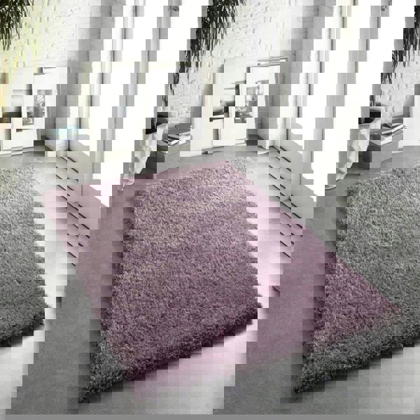 Chicago Lavender Shaggy Rug | Cozy Modern Plush Carpet