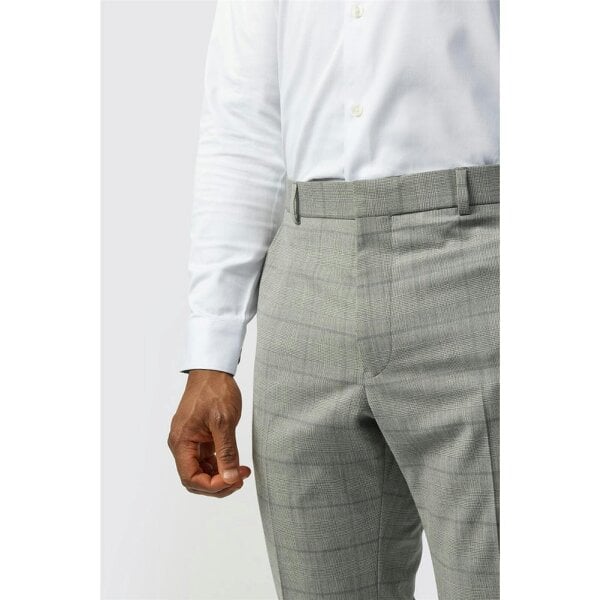 Ted Baker Slim Fit Grey Check Trousers