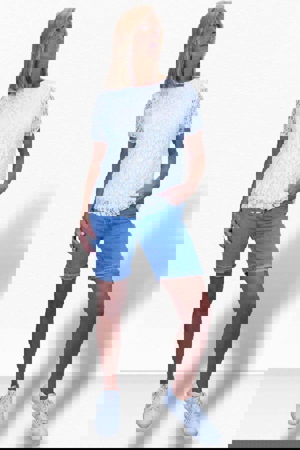 Paulo Due Women's Stretch Denim Slim Fit Shorts