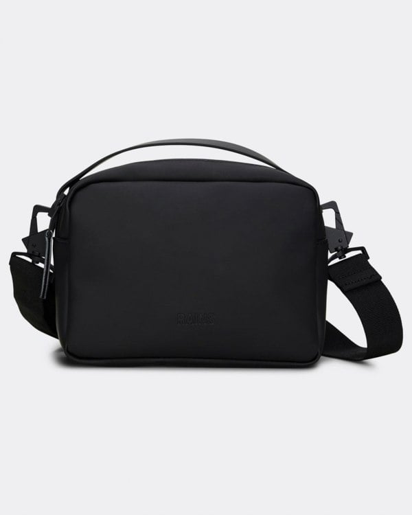 Rains Unisex Box Bag - 01 Black - CHO - Designer Unisex Bags