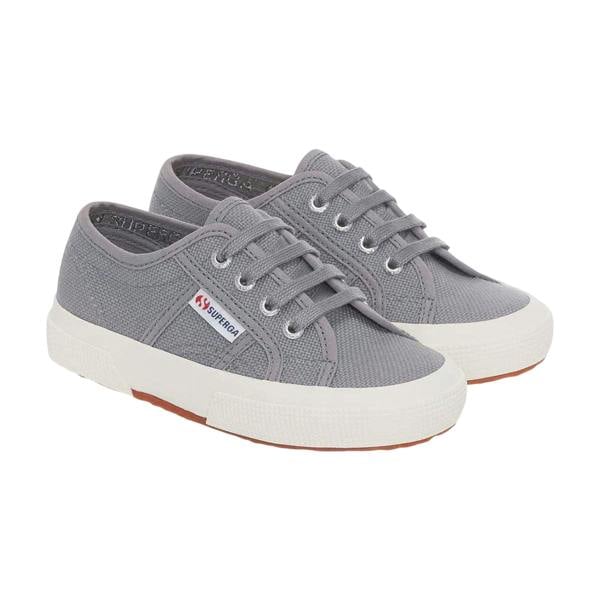 Superga Childrens/Kids 2750 Jcot Leather Trainers - Grey Bluish/Avorio - 