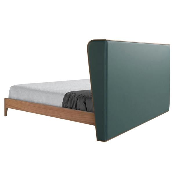 Angel Cerdá Dark green leatherette bed 7148