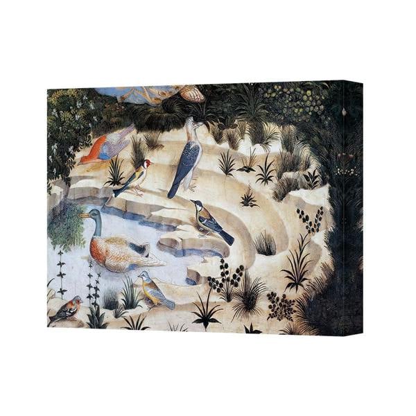 Benjamin Tate Design Birds By The Pond Canvas Wall Art Print Nature Decor