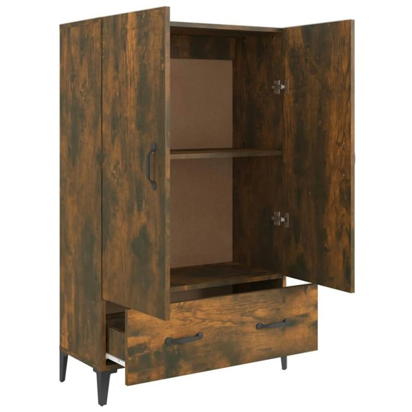 Berkfield Highboard Smoked Oak 70x31x115 cm Engineered Wood