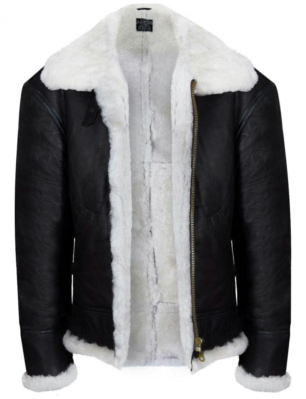 Infinity Leather Mens B3 Aviator Real Sheepskin Leather Flying Jacket-Oxford