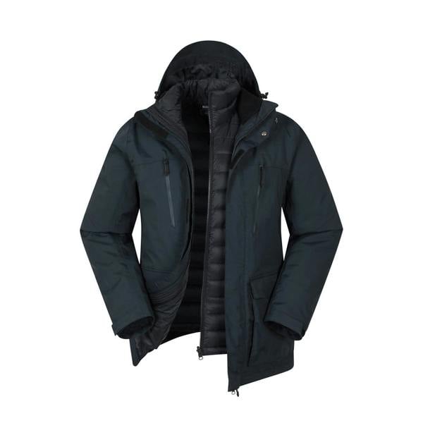 Mountain Warehouse Mens Maple 3 in 1 Waterproof Jacket - Navy