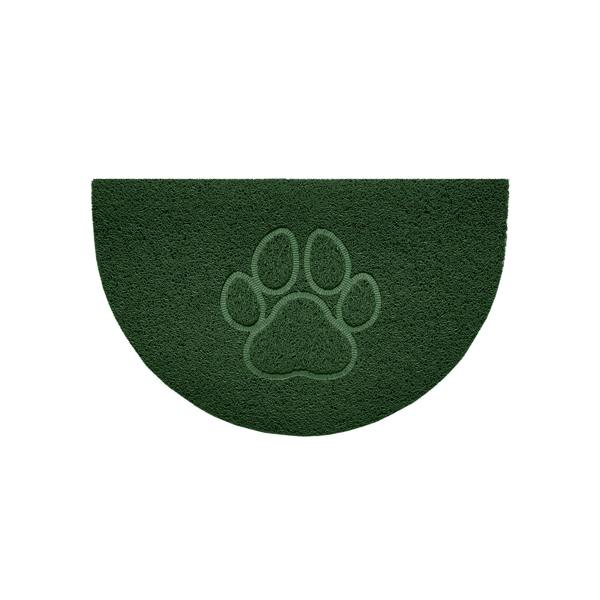 Nicoman Paw Embossed Halfmoon Indoor/Sheltered Outdoor Spaghetti Doormat