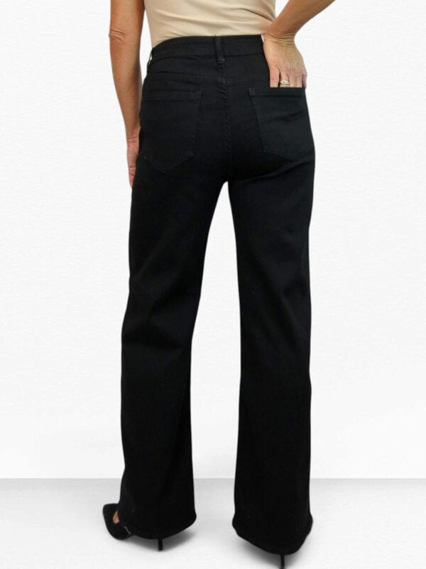 Paulo Due Women's High Waist Wide Straight Leg Stretch Jeans
